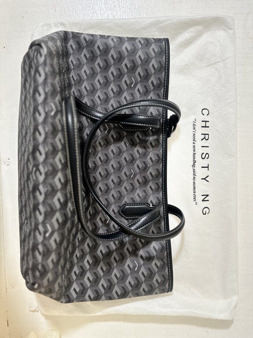 ORIGINAL Christy Ng Russo Tote (Medium- Black) (Category: Tote Bags) located in Kalibo. Submitted by xoxo.kaebb (Listing ID 1468937842, Image 3). Description: Authentic Christy Ng Russo Tote in Black Medium size with Pouch (with Dustbag) - Fits 13” Macbook - Large capacity - Still in very good almost brand new quality (just needs cleaning on the inside) RFS: Decluttering .