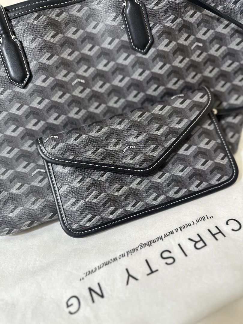 ORIGINAL Christy Ng Russo Tote (Medium- Black) (Category: Tote Bags) located in Kalibo. Submitted by xoxo.kaebb (Listing ID 1468937842, Image 2). Description: Authentic Christy Ng Russo Tote in Black Medium size with Pouch (with Dustbag) - Fits 13” Macbook - Large capacity - Still in very good almost brand new quality (just needs cleaning on the inside) RFS: Decluttering .