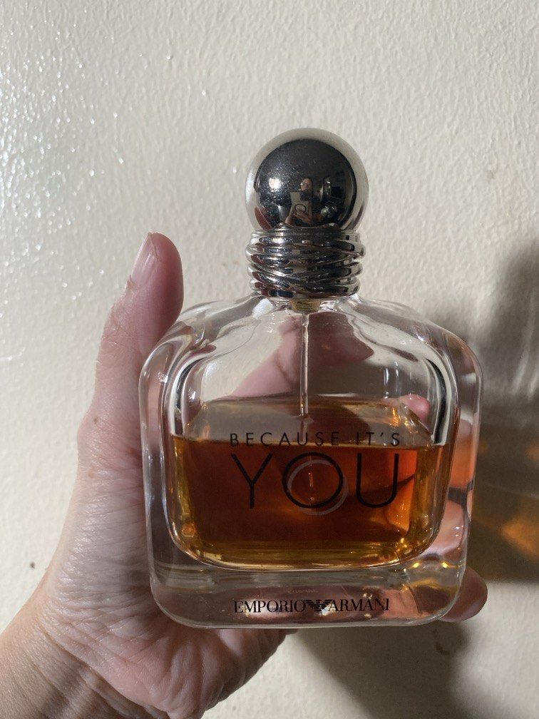 Original Giorgio Armani Because it’s you perfume (Category: Fragrance & Deodorants) located in Quezon City. Submitted by shindreicloset (Listing ID 1469089478, Image 1). Description: Original giorgio armani because it’s you 100 ml bottle see left content guaranteed original money back if fake very sophisticated ng scent hard to let go but need cash. see last pict for original retail price.