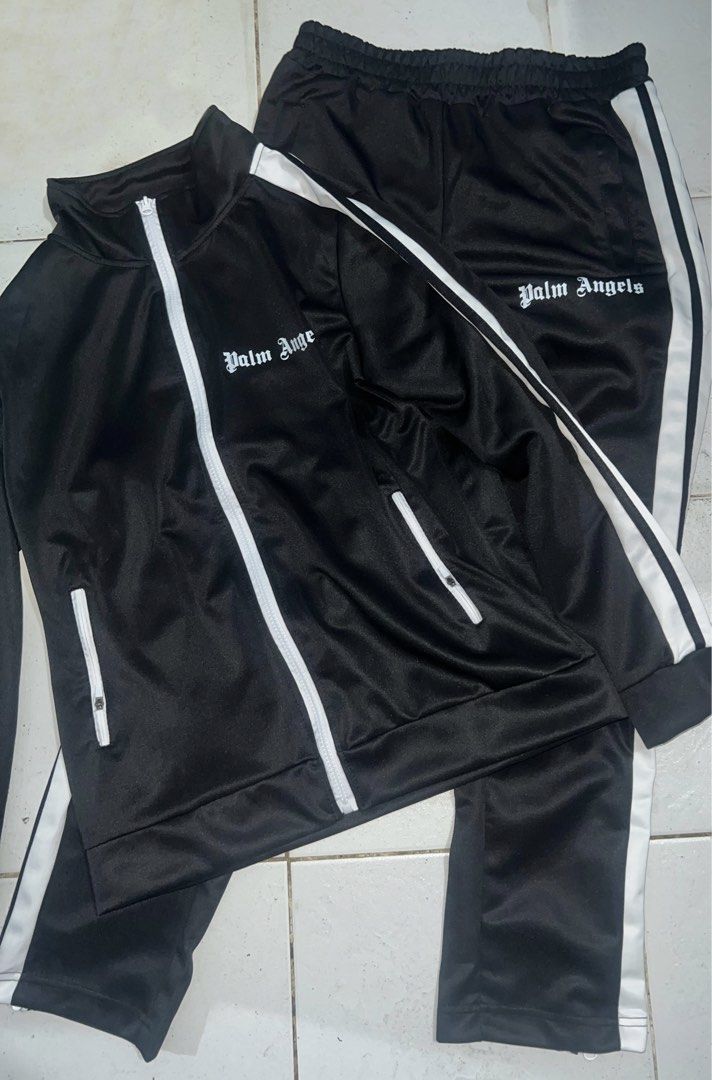 Palm Angels Tracksuit Set (Category: Coats, Jackets and Outerwear) located in Manila. Submitted by gentlestone.c54643 (Listing ID 1469106477, Image 1). Description: Palm Angels Tracksuit Brand New Size M ₱3,500 📍 Metro Manila DM 📩.