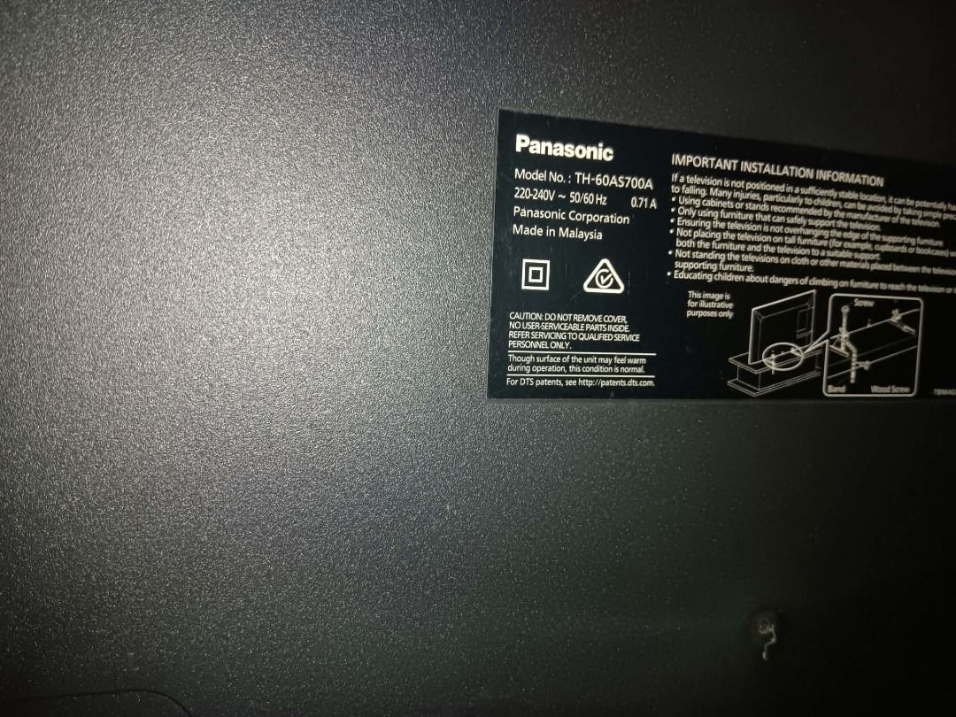Panasonic 60 inch TV (Category: TV) located in Manila. Submitted by yumirayu (Listing ID 1469123047, Image 2). Description: .