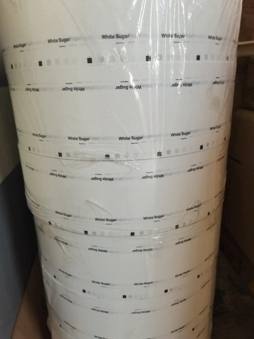 Paper PE Film for Sugar (Category: Packaged & Instant Food) located in Manila. Submitted by maemortera (Listing ID 1469053027, Image 1). Description: Paper PE for : Brown Sugar White Sugar.