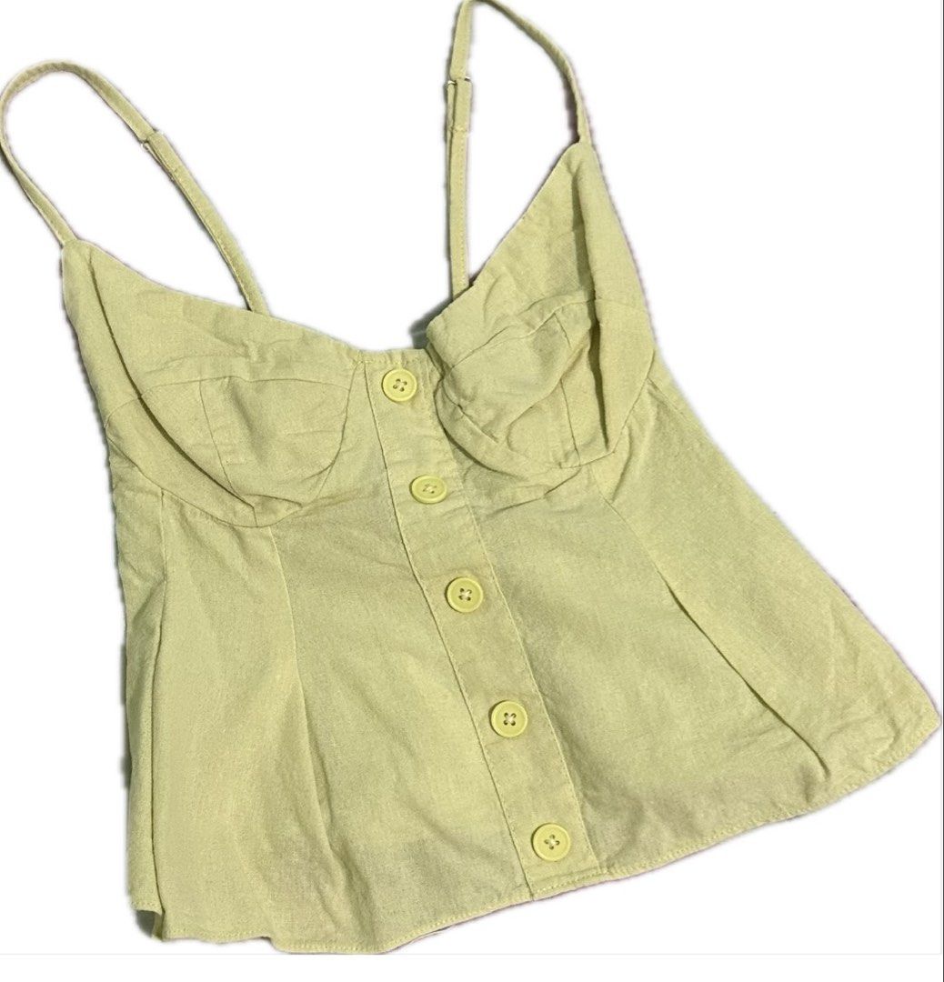 Pastel Yellow Peplum Top (Category: Blouses) located in Manila. Submitted by callieg__ (Listing ID 1469064746, Image 1). Description: - no issues - no brand - xs-small - gcash/bank transfer - lalamove/lbc loc: manila.