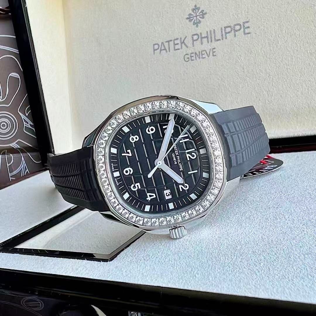 Patek Philippe Aquanaut Luce Diamond Bezel Watch (Category: Luxury Watches) located in Manila. Submitted by kevingarci93240 (Listing ID 1469008546, Image 3). Description: - Brand: Patek Philippe Aquanaut Luce - Bezel: Original Diamond Bezel - Dial: Classic Black Dial with Date Window at 3 o'clock - Strap: Durable Black Composite Strap - Inclusions: Complete with Original Presentation Box and Papers - Condition: Mint, well-kept luxury watch - Mode