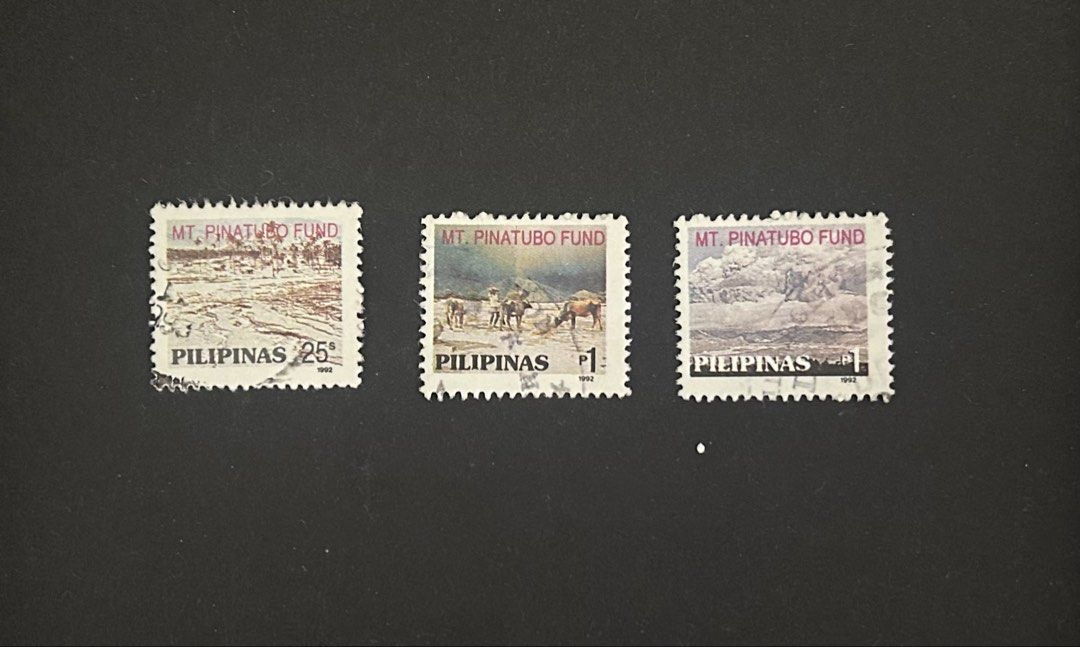 Philippine Stamps : 1992 Mt. Pinatubo (Category: Stamps & Prints) located in Binan City. Submitted by impulsebuyer12 (Listing ID 1469004964, Image 1). Description: Used, selling as set For collection purposes.