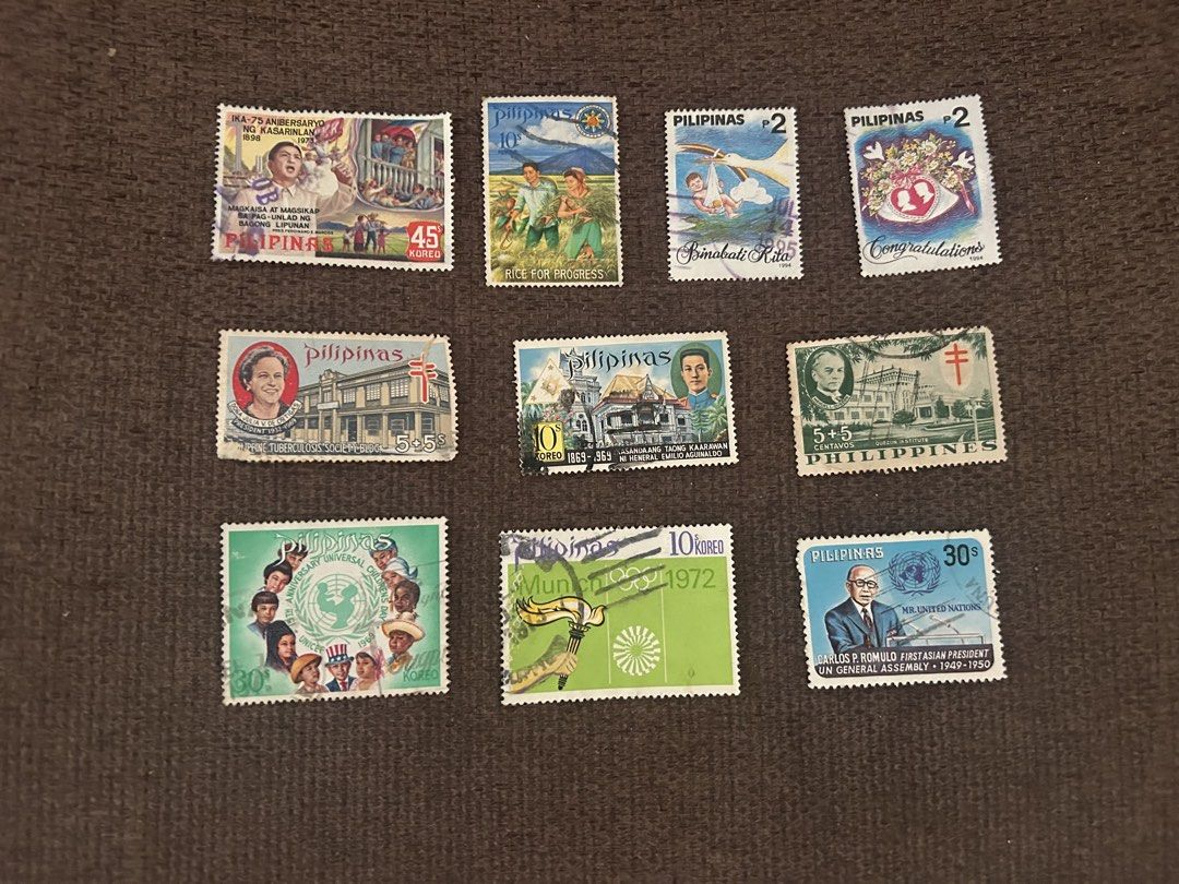 Philippine Stamps : various used (10 pcs) (Category: Stamps & Prints) located in Binan City. Submitted by impulsebuyer12 (Listing ID 1469016460, Image 1). Description: For collection purposes.