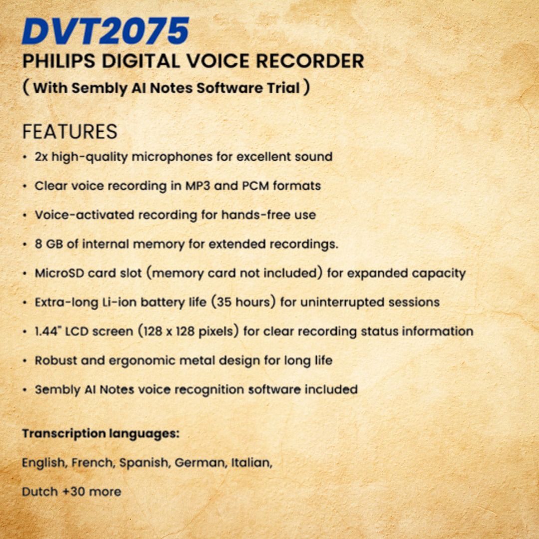 Philips Digital DVT 2075 Voice Recorder (Category: Office & Business Technology) located in Quezon City. Submitted by mike10sitaldas (Listing ID 1469110790, Image 2). Description: Philips Digital DVT 2075 Voice Recorder 8,500 Php / Brand new! We Serve Wholesale / Retail Shipping: Nationwide Shipping fee will be shouldered by the customers. *SPORTS AND MUSICAL EQUIPMENTS * GYM EQUIPMENTS *OFFICE EQUIPMENTS.