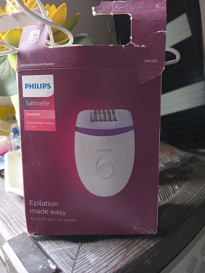 Philips Satinelle Essential Corded Compact Epilator (Category: Hair Removal) located in Aroroy. Submitted by douleur_y0u (Listing ID 1468938363, Image 2). Description: Used only once on the legs RFS: pref waxing.