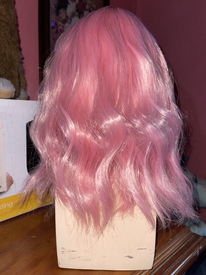 Pink Wavy Wig with Mannequin Head (Category: Hair Accessories) located in Catbalogan. Submitted by macprelovedstuffs (Listing ID 1469022569, Image 3). Description: Pink Wavy Wig with Mannequin Head Selling them as set, wig is brand-new and mannequin is sign of used with minor paint chips, Perfect for wig and hats display or for halloween proof Selling price: 680php w/ add. Sf Reason for selling: declutterring, so many mannequin head na sa shop Th