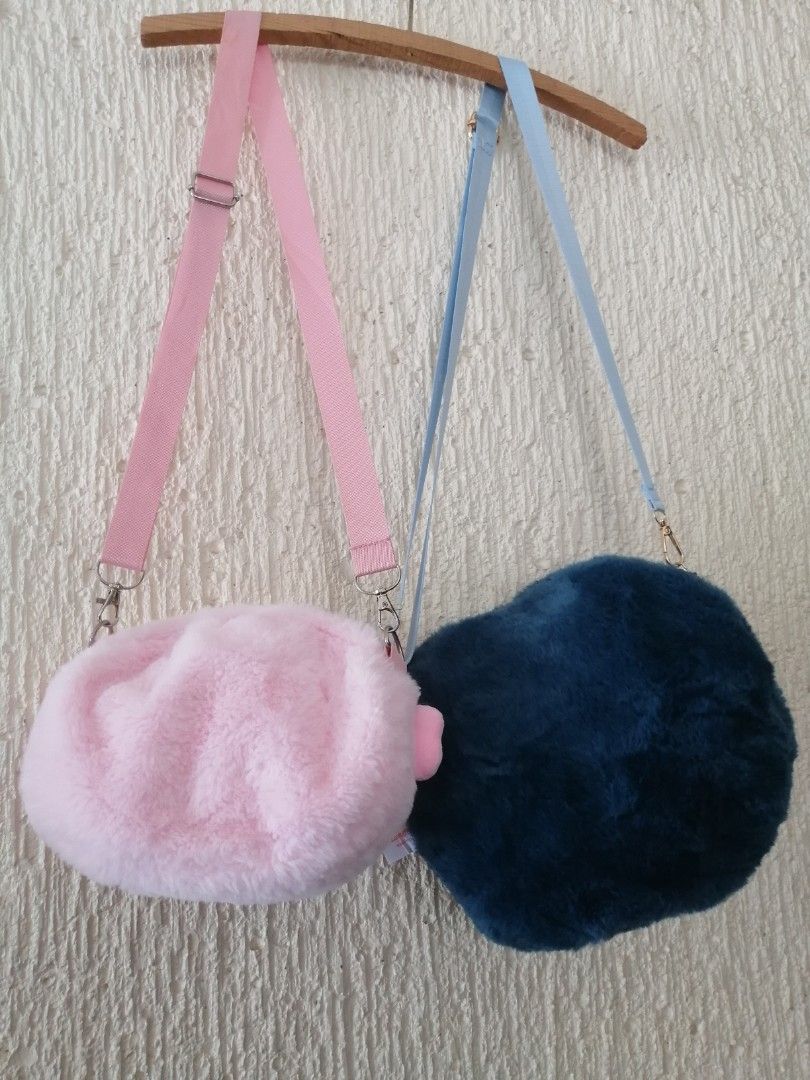 Plush Cartoon Crossbody Bag (Category: Cross-body Bags) located in Angono. Submitted by rlinee_93 (Listing ID 1468963527, Image 3). Description: - 230 each - Super soft and fluffy plush crossbody bags - Features a secure zip top closure and a clean fabric-lined interior - Equipped with adjustable fabric straps that attach easily with metal clips - Perfect for daily use, OOTDs, gifts, or cute matching sets for besties!.