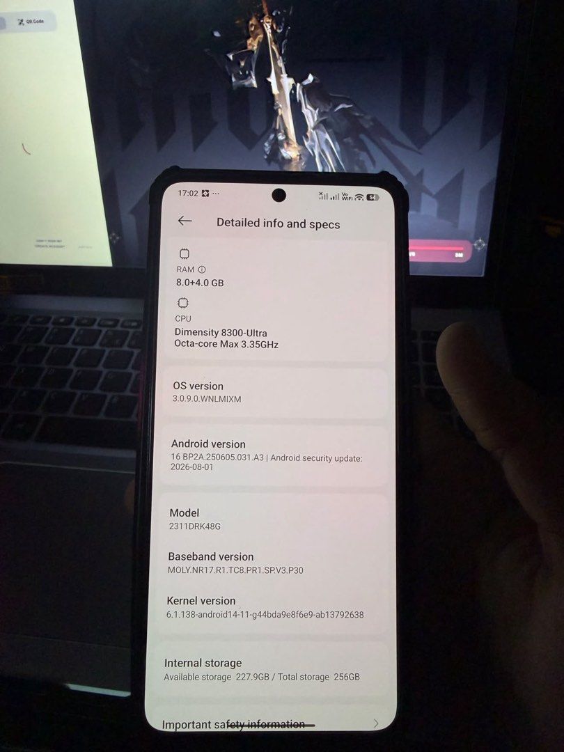 POCO X6 PRO (Category: Xiaomi) located in Bocaue. Submitted by axolotl813 (Listing ID 1468983999, Image 3). Description: Negotiable po for sure buyers po May stains lang po ung back panel pero wala naman pong issues with the phone No history of repairs din po Specs: Dimensity 8300-ultra (Mali-G615 GPU) 8gb RAM+ 256gb ROM 120hz AMOLED display Front cam: 16mp Back cam: 64mp (OIS+EIS) + 8mp ultra wide + 2mp macro Inclusion: Ung charger Ung case kung
