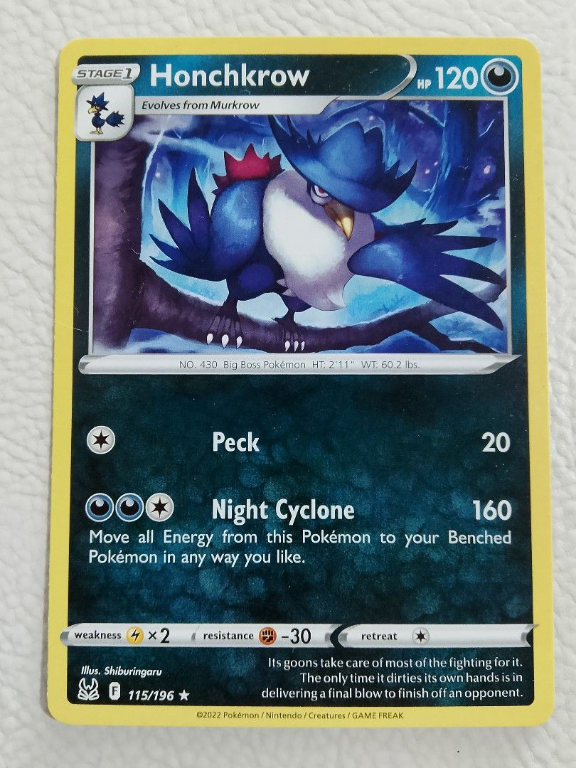 Pokemon card Honchkrow (Category: Card Packs) located in Paranaque City. Submitted by g-books-n-toys (Listing ID 1468953500, Image 1). Description: .