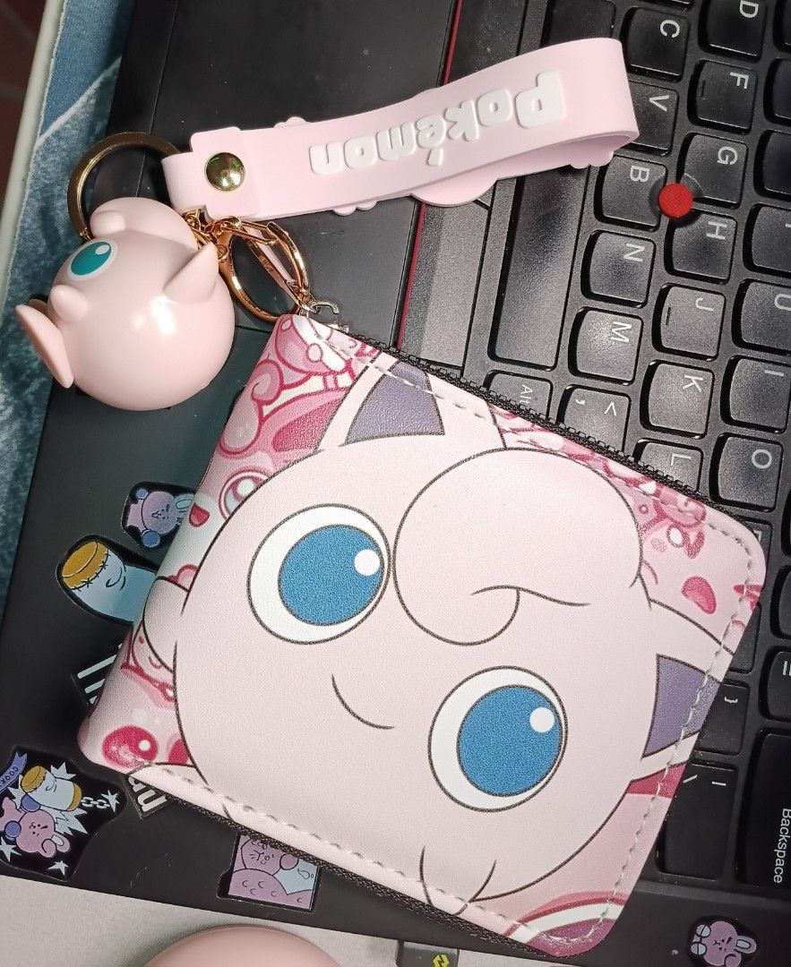 POKEMON JIGGLYPUFF WALLET AND KEYRING SET (Category: J-Wave Merchandise) located in Quezon City. Submitted by 4_leaf_clover (Listing ID 1468960790, Image 1). Description: BRAND NEW SET AS IS PAYO LOC. QC SDD JNT DM.