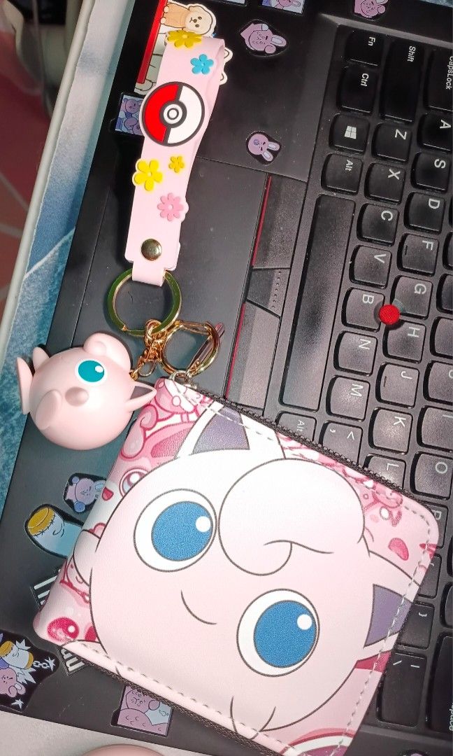 POKEMON JIGGLYPUFF WALLET AND KEYRING SET (Category: J-Wave Merchandise) located in Quezon City. Submitted by 4_leaf_clover (Listing ID 1468960790, Image 2). Description: BRAND NEW SET AS IS PAYO LOC. QC SDD JNT DM.