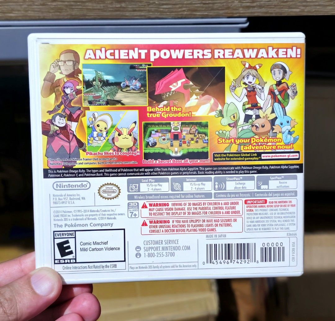 Pokemon Omega Ruby (Category: Nintendo) located in Santa Rosa. Submitted by j.r.constantino (Listing ID 1469116344, Image 2). Description: For sale Pokemon Omega Ruby - Original US version - Complete with case and insert - Cartridge is working and has no issue Sta Rosa, Laguna meetup or shipping via Jnt/LBC/Lalamove.