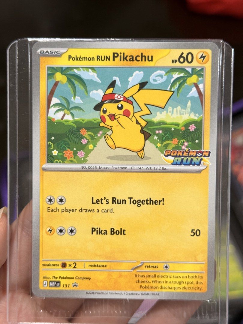Pokemon Run Pikachu 30th Anniversary (Category: Card Packs) located in Pasig City. Submitted by uncannyxgirl (Listing ID 1469048626, Image 2). Description: Selling my Pokemon Run Card!! DM your offer RFS: Need extra funds (hard to let go) Can do meetup: Robinson Magnolia, Gateway Mall, Betty Go LRT, SM Megamall, Podium, Robinsons Galleria. Thank u so much 💜.