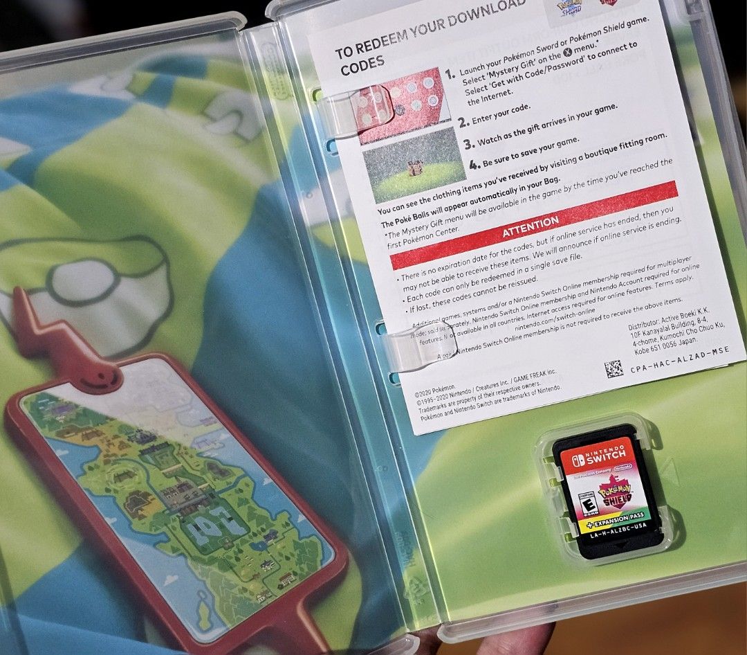 Pokemon Shield with Expansion Pass (Category: Nintendo) located in Santa Rosa. Submitted by j.r.constantino (Listing ID 1469115298, Image 3). Description: For sale Pokemon Shield + Expansion Pass - Authentic US/MDE version - Cartridge is working and has no issue - Good label and clean pins - Case and cover art are in good condition - Fixed price Sta Rosa, Laguna meetup or shipping via Jnt/LBC/Lalamove.