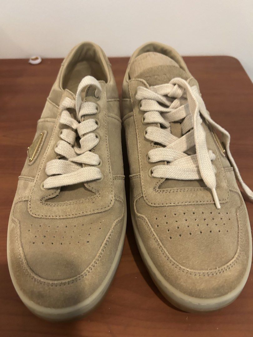 Prada Downtown Suede Sneakers US 9 (Category: Sneakers & Footwear) located in Quezon City. Submitted by lastpricelisted (Listing ID 1468993905, Image 2). Description: Women’s size 9/ EUR 40 Excellent used condition Used once or twice No signs of usage might need mild cleaning No inclusions.