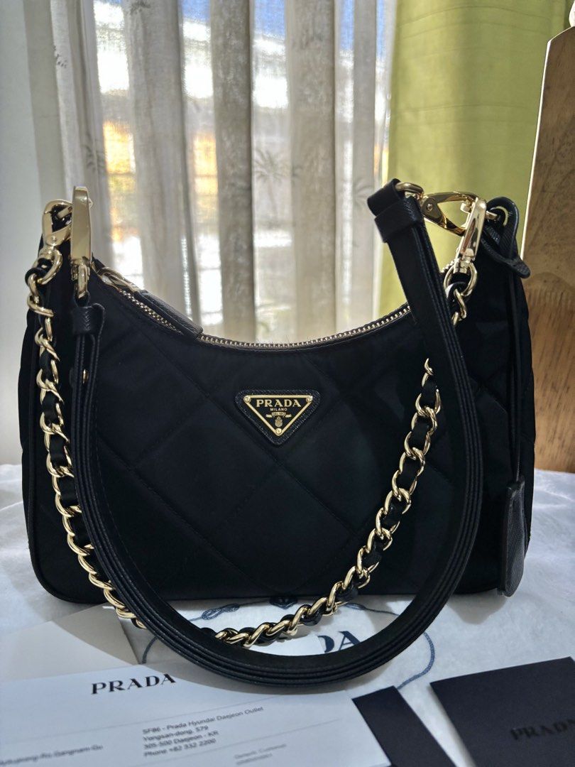 Prada Quilted Nylon Re edition (Category: Announcements) located in Quezon City. Submitted by ingridsfinds (Listing ID 1468959297, Image 2). Description: Almost new, super excellent condition Comes with Resibo, dustbag, cards rFID Rank condition 9.8/10.