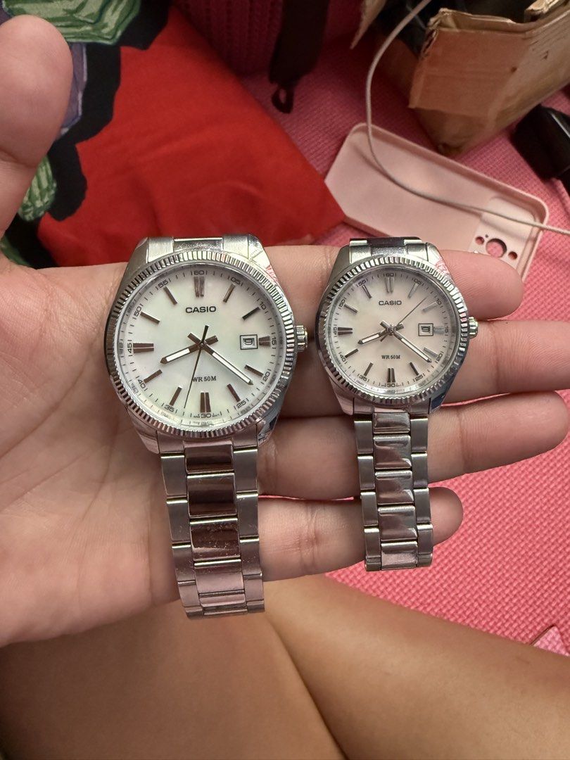 Pre Loved Casio Watch (Category: Luxury Watches) located in Manila. Submitted by boldbird_79f9e4 (Listing ID 1468958322, Image 2). Description: PRE-LOVED CASIO WATCHES FOR SALE! ✨ 💎 Casio MTP-1302 💎 Casio LTP-1302 ✔️ Only used a few times ✔️ Still in good condition ✔️ Classic and timeless design ✔️ Perfect for everyday wear or as a gift 🎁 💰 Price: ₱ 8,000/pair 📩 Message me for inquiries! RFS: Decluttering .
