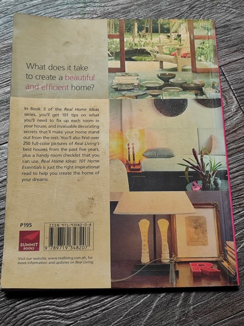 PRELOVED BOOKS: REAL HOME IDEAS 101 HOME ESSENTIALS (Category: Storybooks) located in Antipolo. Submitted by frost.bite (Listing ID 1468978841, Image 2). Description: .