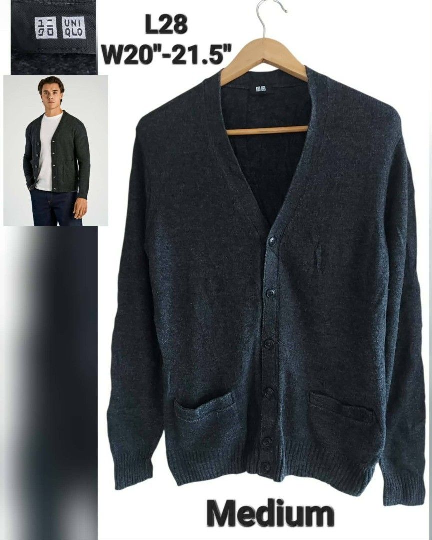 Preloved branded Men's knitted cardigan (Category: Activewear) located in Manila. Submitted by vestir.thrifts (Listing ID 1469055799, Image 3). Description: Preloved branded Men's knitted cardigan Sizes and dimensions are already indicated each photos.
