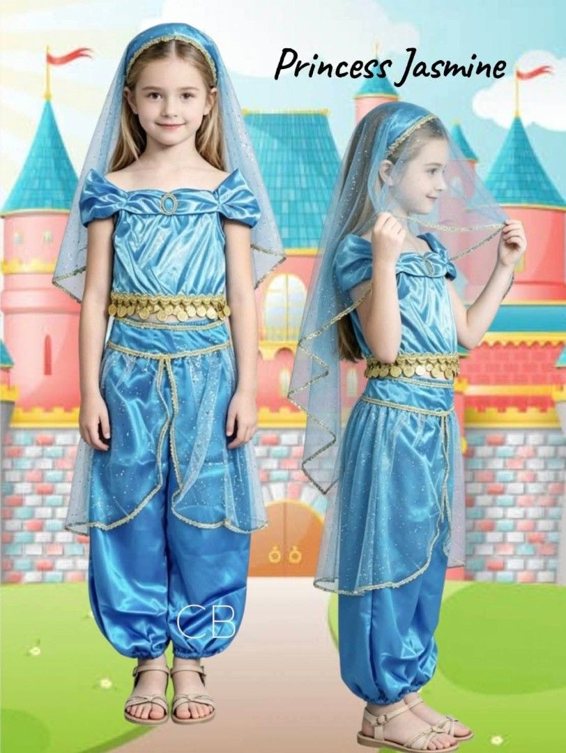 Princess Jasmine Costume for Kids (Category: Babies & Kids Fashion) located in Manila. Submitted by viashop02 (Listing ID 1468936877, Image 1). Description: Princess Jasmine Costume for Kids ✅Price: ₱800 ✅Size: (3-5yrs)(5-7yrs)(7-9yrs) Actual photo is posted Made in Bangkok Good quality ✅ Cash on delivery via lalamove ✅ Pm for more information.