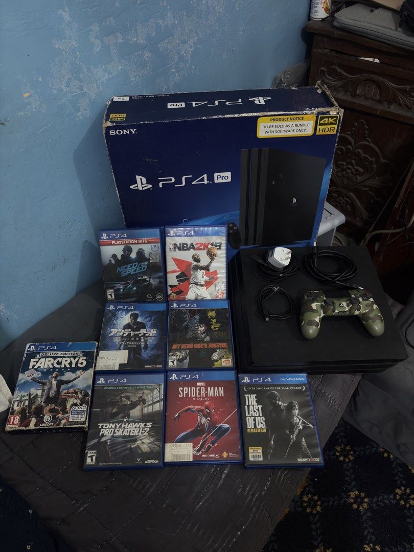 PS4 Pro 1TB with 13 Games (Category: PlayStation) located in Cavite. Submitted by xsavier88 (Listing ID 1468981783, Image 1). Description: 🌟For sale! PS4 PRO 1TB with 13 Games (11.50 Firmware) Open for trade sa Nintendo Switch OLED/V2/V1/LIte add ka cash. 14,000 PHP 14,000 PHP 14,000 PHP 🌟INCLUSIONS: Complete cords with Box 1 Controller 8 Physical Games (Check the attached photos for the list of games) 5 Digital Games (Check the attached photos
