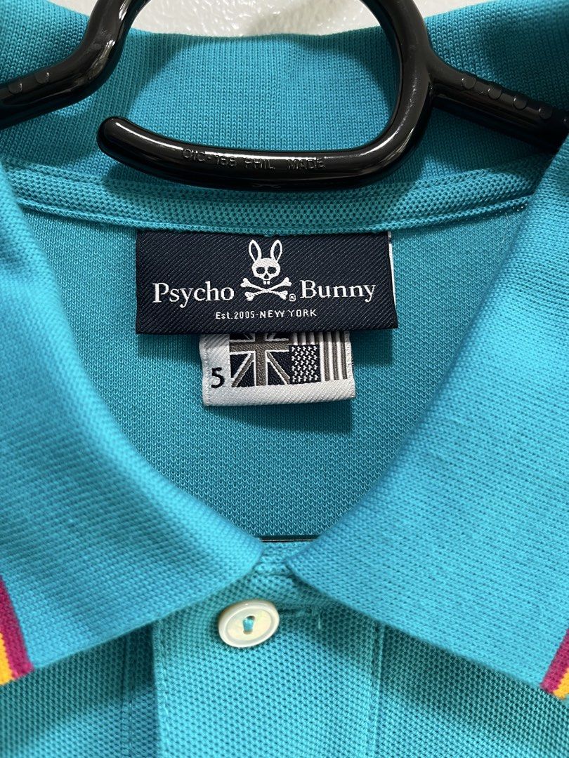 Psycho Bunny Polo Shirt Teal (Category: Tshirts & Polo Shirts ) located in Quezon City. Submitted by shoeplug.ph (Listing ID 1468959240, Image 2). Description: Psycho Bunny Polo Shirt Teal size 6 / dimes 19.5x28 Like New ₱1,300.