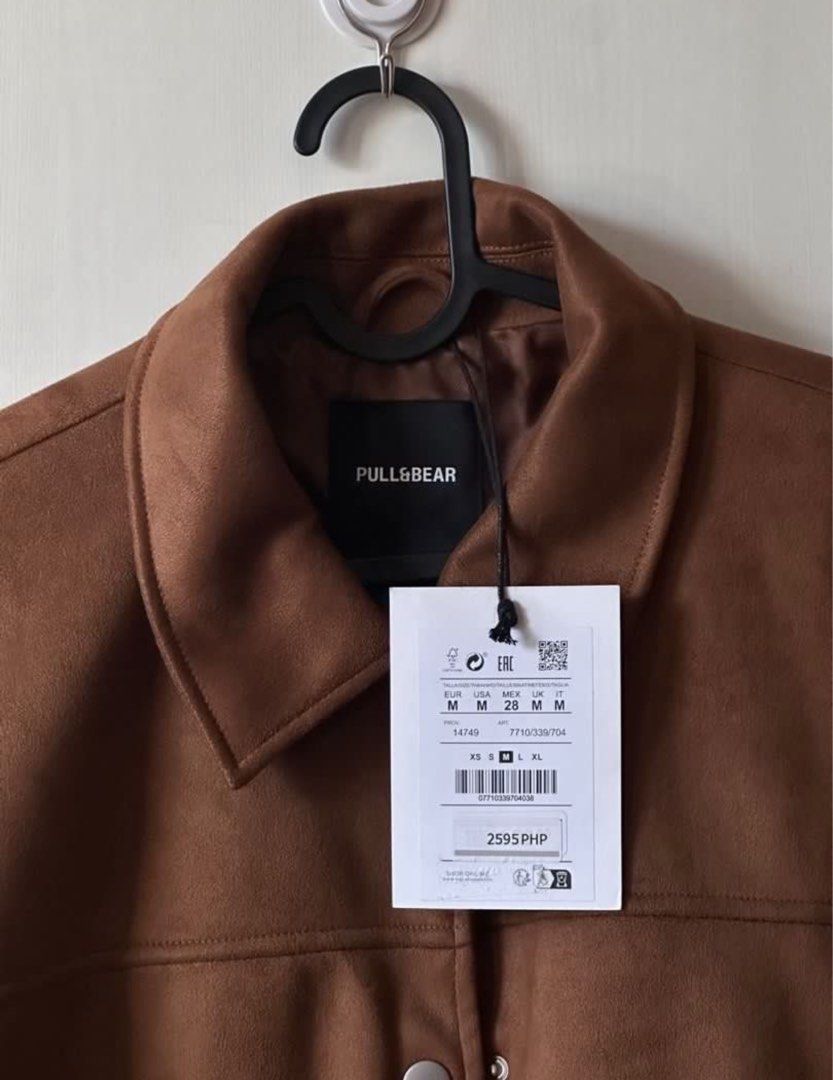 Pull & bear brown suede jacket (Winter & autumn) (Category: Coats, Jackets and Outerwear) located in Manila. Submitted by brownbutterlatte (Listing ID 1468942560, Image 2). Description: Favorite! Can pass as brand new. Used twice. No haggling please. Will rather keep it than selling low. Orig price: ₱2,595 (lost the tag) Super nice color & keeps you warm. Medium on tag. Size fits xs-medium. Helping tags Uniqlo Zara Bershka Stradivarius Patagonia 