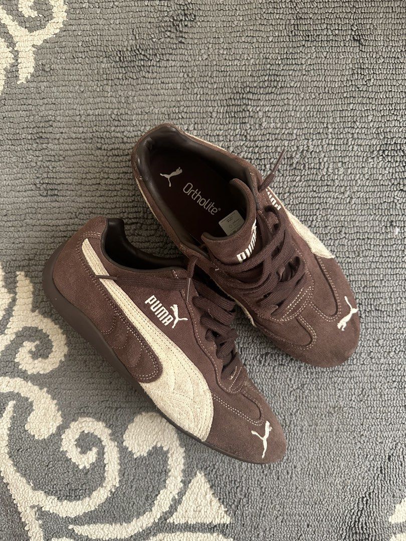 Puma Speedcat (Dark Brown) (Category: Casual Shoes) located in Calamba. Submitted by twstwrld (Listing ID 1468958077, Image 1). Description: Puma Speedcat - Dark Brown bought in taiwan used 5x with og box size: 8.5 Uk fits US9.