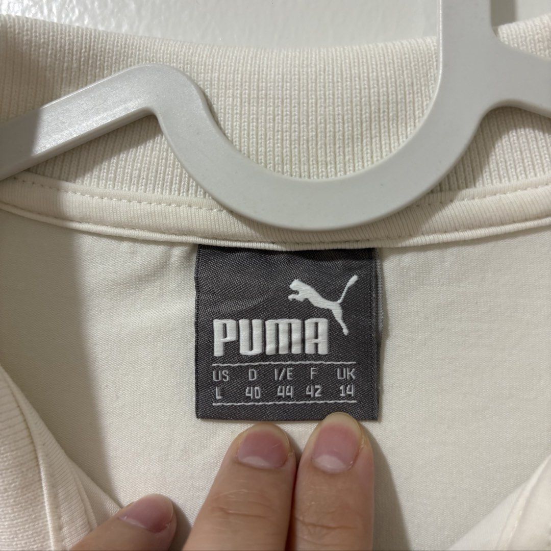 Puma White Polo Shirt (Category: Shirts) located in Bulacan. Submitted by laleesa_ (Listing ID 1469040645, Image 3). Description: Large Women Up to Medium Men.