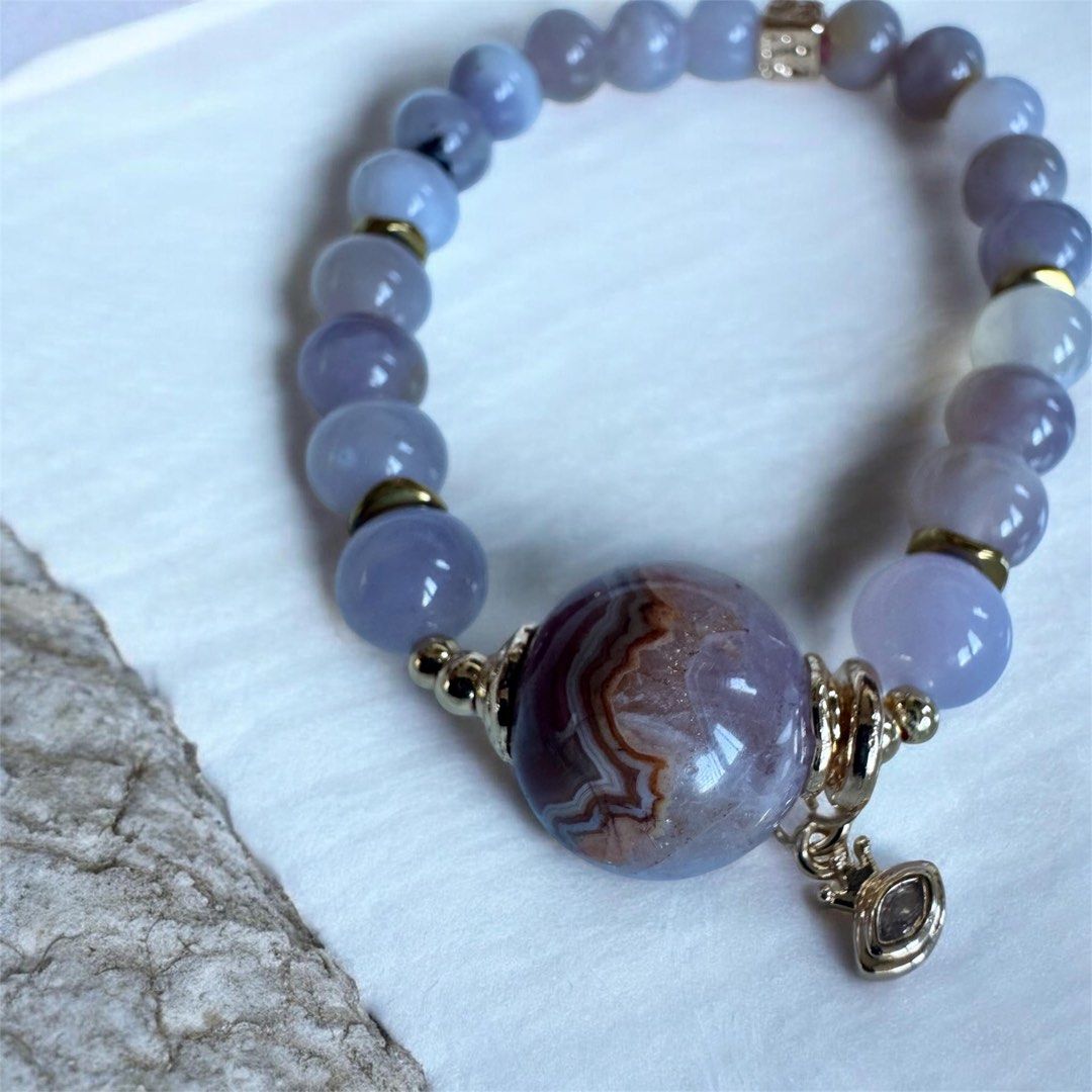 Purple and aurora agate (Category: Bracelets) located in Quezon City. Submitted by nics006 (Listing ID 1468930322, Image 1). Description: 💜✨ Mystical Beauty, Inner Peace & Positive Energy! ✨🌌 A stunning combination of Purple Agate & Aurora Agate — a bracelet that symbolizes calmness, emotional balance, inner strength, and beautiful new beginnings. Perfect for those who love elegance with a touch of mystical energy! 💜 💎 Stone Benefits 💜 Purpl