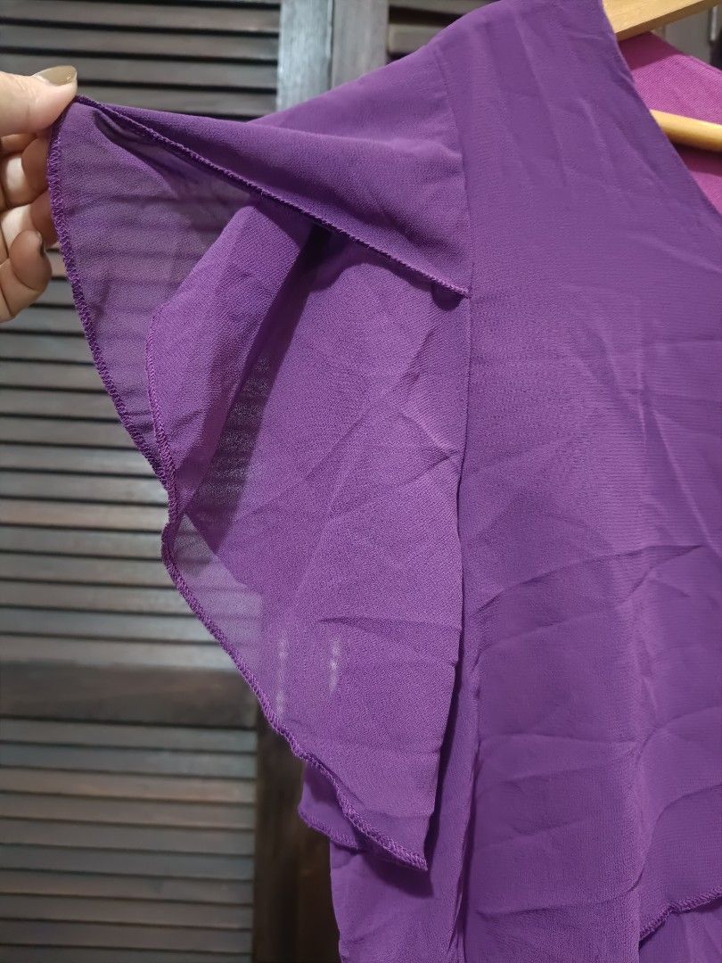 Purple Ruffle Layered Dress with Flutter Sleeves (Category: Dresses) located in Manila. Submitted by byjrb (Listing ID 1469057842, Image 3). Description: 🛍️ Brand-new items from SHEIN, Emery Rose, Zaful, No brand & more! Size : 0XL deep purple in actual, super favorite to. Ang ganda ng color and design. 📦 Shipping: LBC / J&T / Lalamove 💸 MOP: GCash / BPI only Note : Brand is listed as SHEIN for listing purposes. All items are sourced from shei