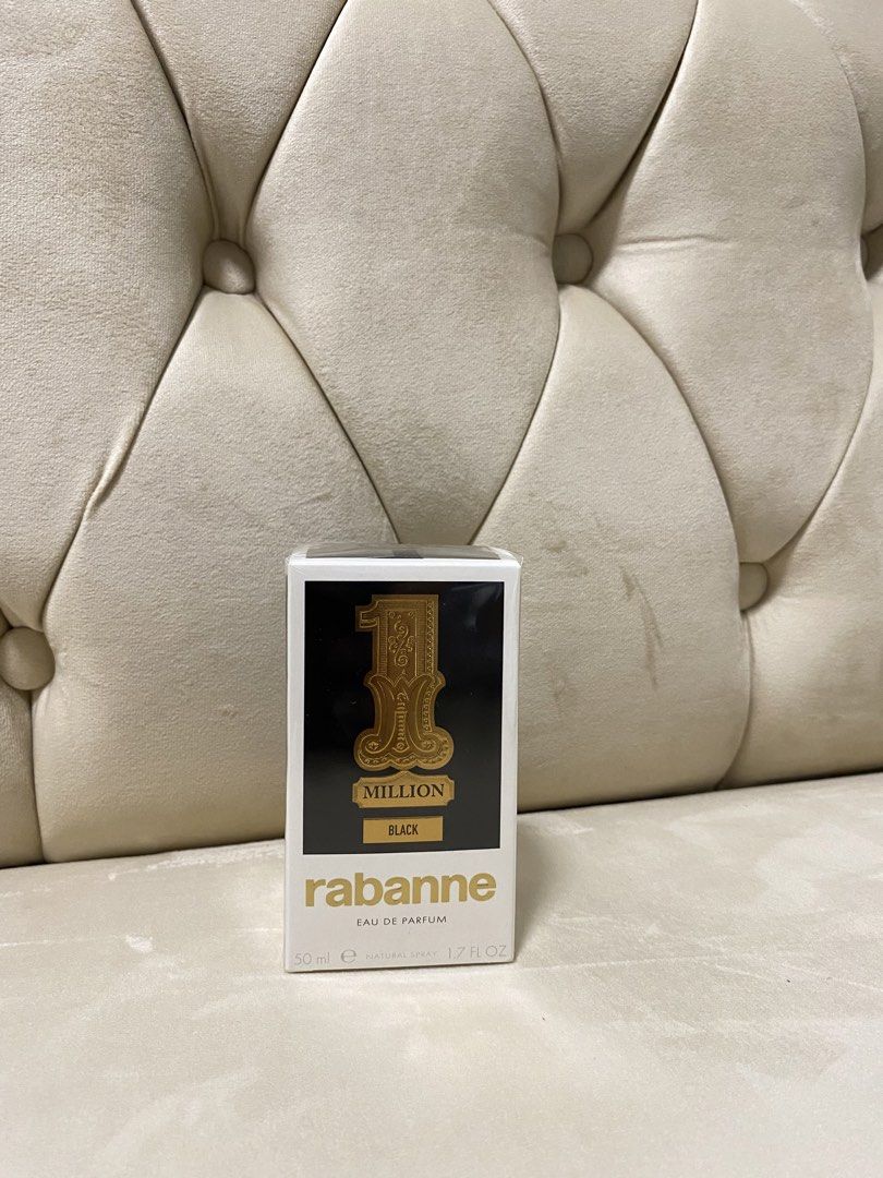 Rabanne 1 Million Black Eau de Parfum 50ml (Category: Fragrance & Deodorants) located in Caloocan City. Submitted by preloved.ellie (Listing ID 1469020853, Image 1). Description: - Brand: Rabanne 1 Million Black - Volume: 50 ml (Standard size) - Type: Eau de Parfum (Natural Spray) - Condition: Brand new, unopened, and sealed in plastic - Scent: Strong and long-lasting - Ideal for: Personal use or as a gift.