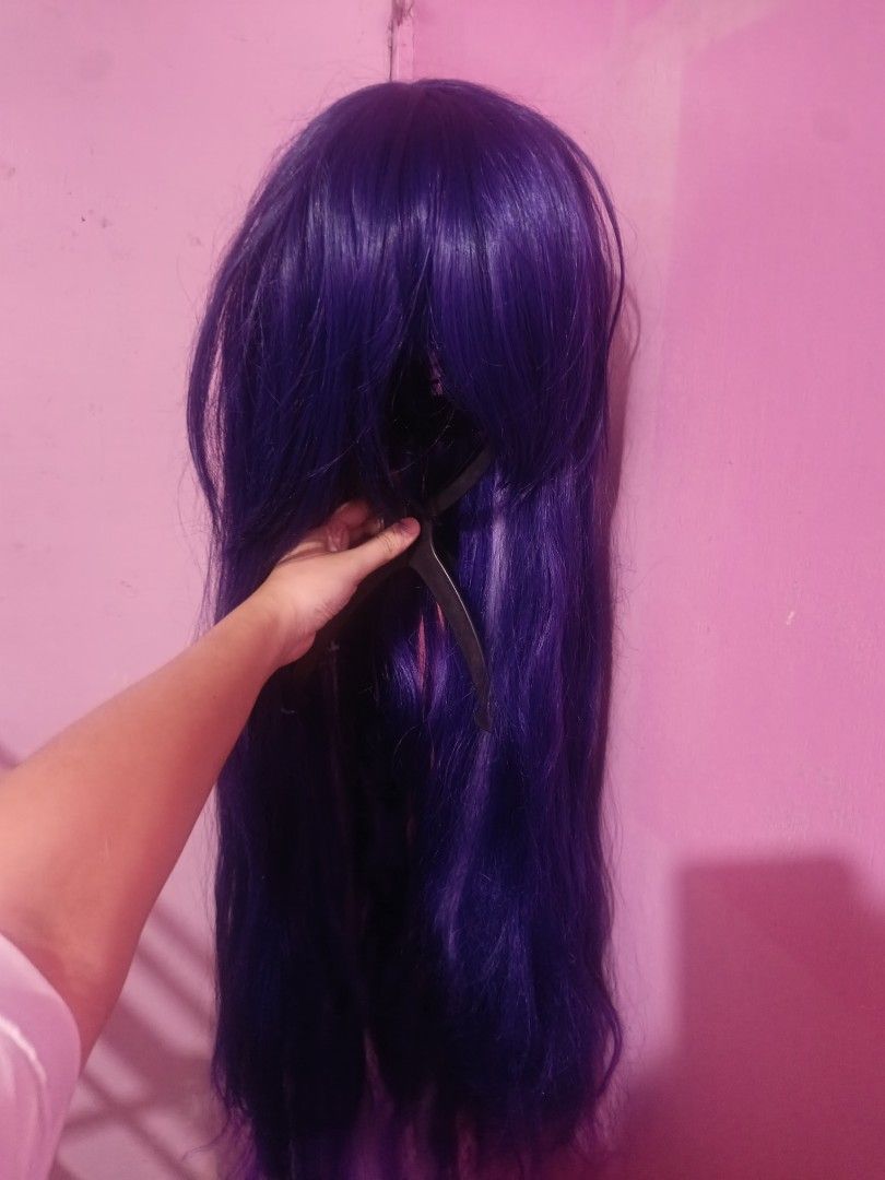Raiden / Long Purple Wig (Category: Hair Accessories) located in Bulacan. Submitted by sphinx.sena (Listing ID 1469090238, Image 3). Description: •Originally Raiden Wig • Trimmed bangs • Will wash and detangle before shipping .