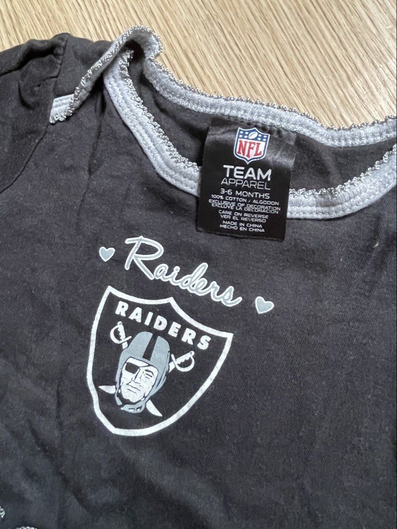 Raiders onesies (Category: Babies & Kids Fashion) located in Naga. Submitted by anbl1004 (Listing ID 1469128717, Image 2). Description: blck na black pa color rate 9/10 3-9 months.