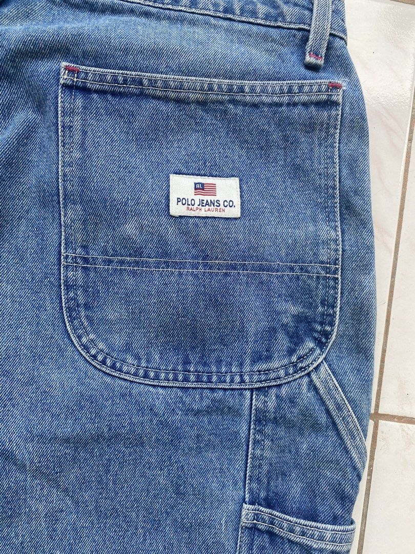 Ralph Lauren Carpenters (Category: Jeans) located in Alimodian. Submitted by curatednamgabasura_ilo (Listing ID 1469033404, Image 1). Description: Ralph Lauren Polo Jeans Co. Repaired Hole Stains 36 48.5 9.5.