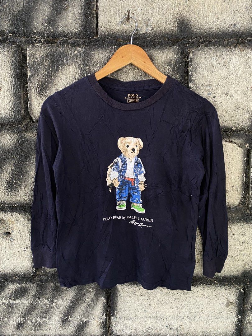 Ralph Lauren Polo Bear LS Shirt (Category: Babies & Kids Fashion) located in Villaverde. Submitted by theluxurythrift.ph (Listing ID 1468959722, Image 1). Description: Wts Ralph Lauren Polo Bear Good for 10 to 12 Yrs Old W 17 Inch L 22 Inch Excellent Condition No Flaws 899 + Sf.