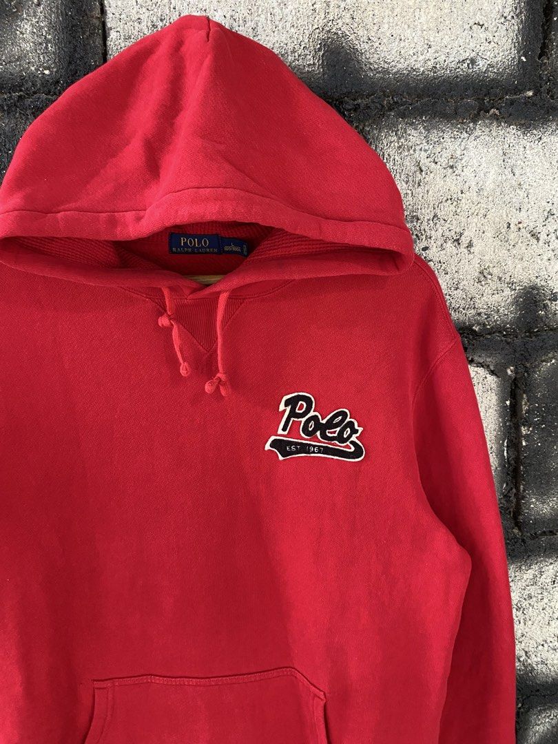 Ralph Lauren Varsity Script Spellout Jacket (Category: Coats, Jackets and Outerwear) located in Villaverde. Submitted by theluxurythrift.ph (Listing ID 1468975434, Image 2). Description: Wts Ralph Lauren pullover Hoodie Size Large on Tag W 22 Inch L 28 Inch Excellent Condition 1599 + Sf.