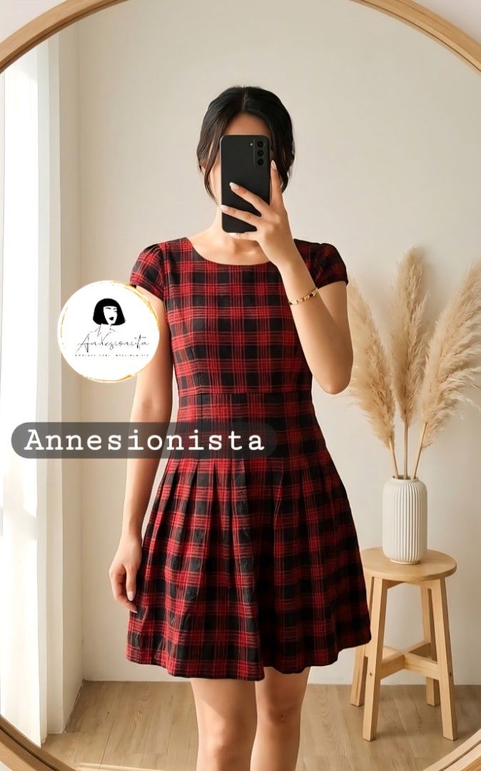 RED PLAID DRESS (Category: Dresses) located in Manila. Submitted by preloveph.dot (Listing ID 1469094213, Image 1). Description: .