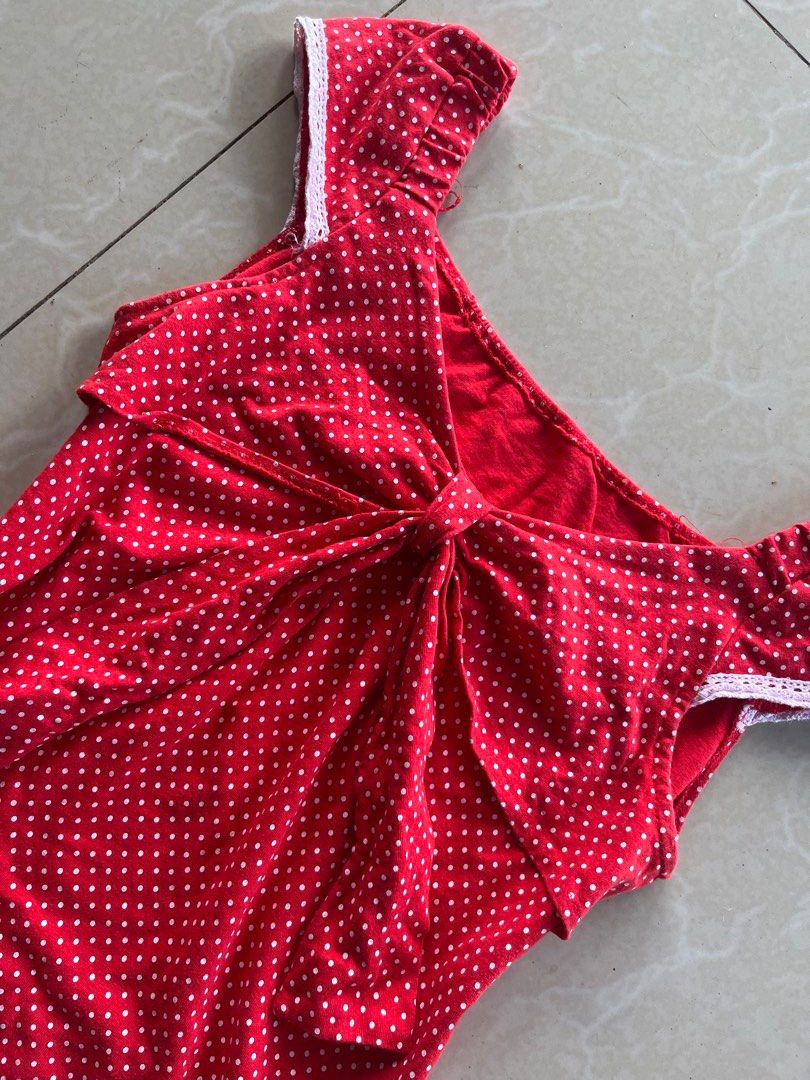 Red Polka Dot Lace Trim Top (Category: Others Tops) located in Pagadian. Submitted by primserenity (Listing ID 1468988801, Image 2). Description: .