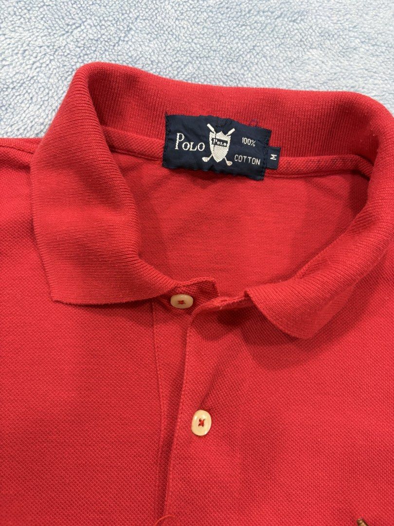Red POLO (Category: Tshirts & Polo Shirts ) located in Alburquerque. Submitted by ukay_ni_edgar (Listing ID 1469019126, Image 3). Description: Bold red, standout crest, timeless drip. A classic that hits different!.