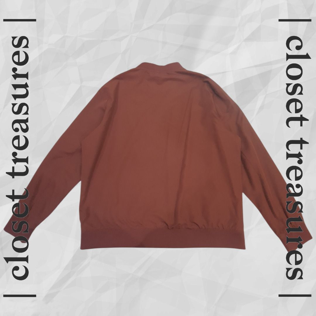 Red Water-Resistant Zip Bomber Jacket | M&S (Category: Coats, Jackets and Outerwear) located in Quezon City. Submitted by _closettreasures (Listing ID 1468974055, Image 2). Description: Size: XXL RFS: decluttering !!! Message me for more details (when worn pics, payment method, etc.) !!!.