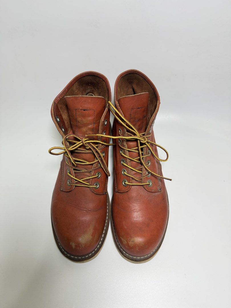 Red Wing 8166 Classic Round-Toe Boots (Category: Boots) located in Manila. Submitted by mankindarchivesv2 (Listing ID 1469046814, Image 2). Description: Red Wing 8166 Classic Round-Toe Boots crafted in Oro-Russet Portage leather with white traction-tread soles Size: 7.5 Men’s Great Condition / minimal dragging no hidden flaws Authentic Price: 4500 php Mode of payment G cash Bank Courier Jnt lalamove Pm me if interested .