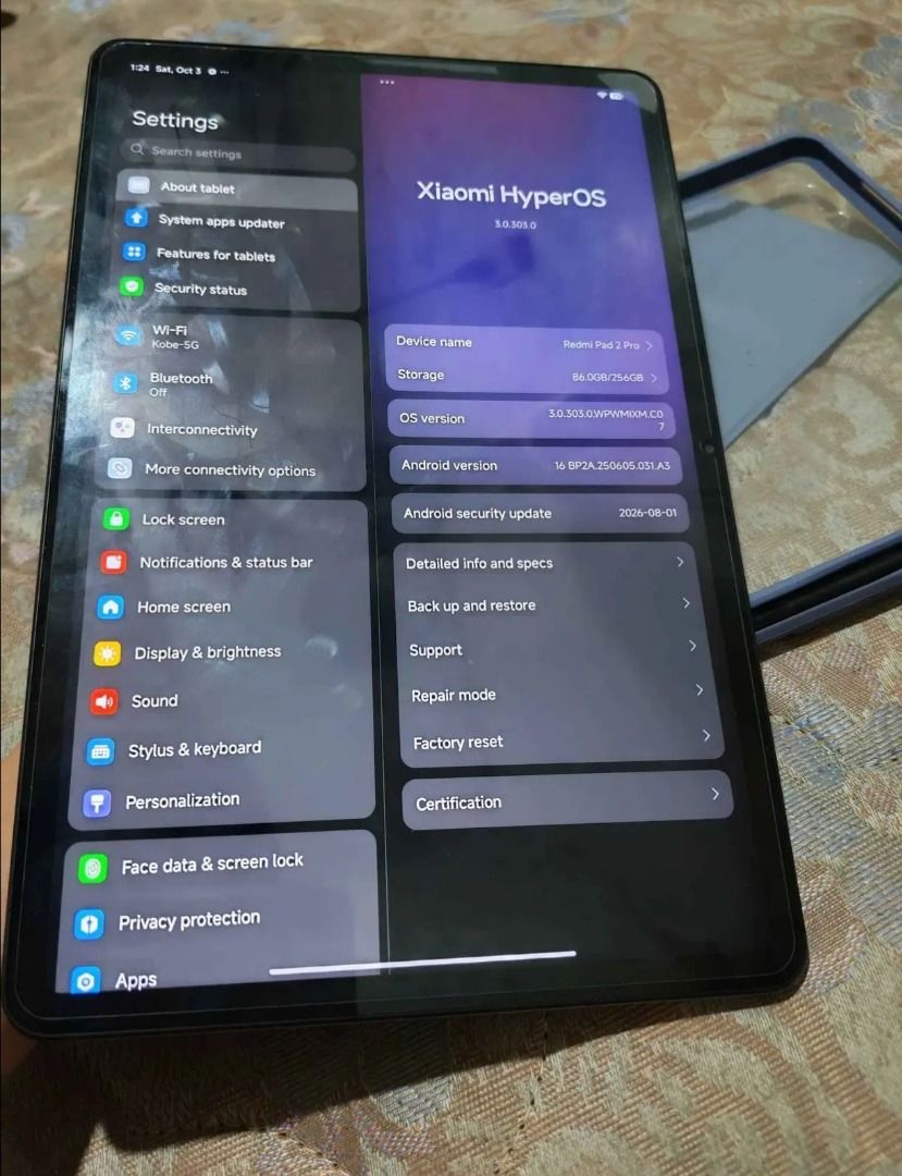 Redmi pad 2 pro 256gb (Category: Android) located in Quezon City. Submitted by fastowl_a0c5b6 (Listing ID 1468967981, Image 3). Description: Redmi pad 2 pro 256gb SNAPDRAGON 7S GEN 4 12,000 MAH BATTERY COMPLETE PACKAGE PO NO ISSUE NO HISTORY REPAIR 100 BATTERY HEALTH 95 CYCLE.