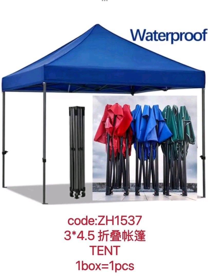 retractable tent (Category: Outdoor Furniture) located in Manila. Submitted by asstditems (Listing ID 1468946599, Image 1). Description: 1800--2x2 m 2000--3x3 m 2500--3x4. 5m 3200--3x 6 m.
