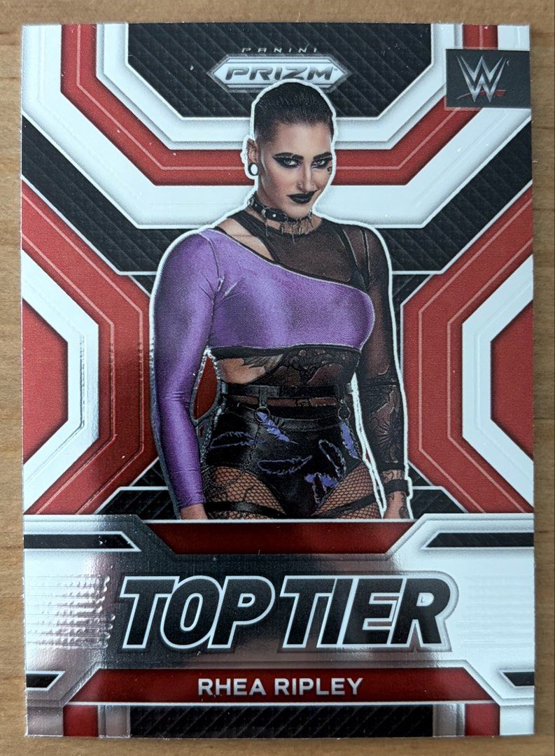 Rhea Ripley | WWE Cards ~ Top Tier '23 (Category: Raw Singles) located in Makati City. Submitted by cardlab (Listing ID 1469024321, Image 1). Description: Items are 💯 authentic/original/legit. About The Card: • 2023 Prizm • Card No. 20 • Top Tier FOR: • Cards ₱99 and below with Card Sleeves • Cards ₱100 and up with Used Toploader • ₱10 for Bnew Tops Packaging (If Shipping): ✔️ Plastic cover ✔️ Cardboard ✔️ Bubble wrap NOTE: • Cards are raw • Car