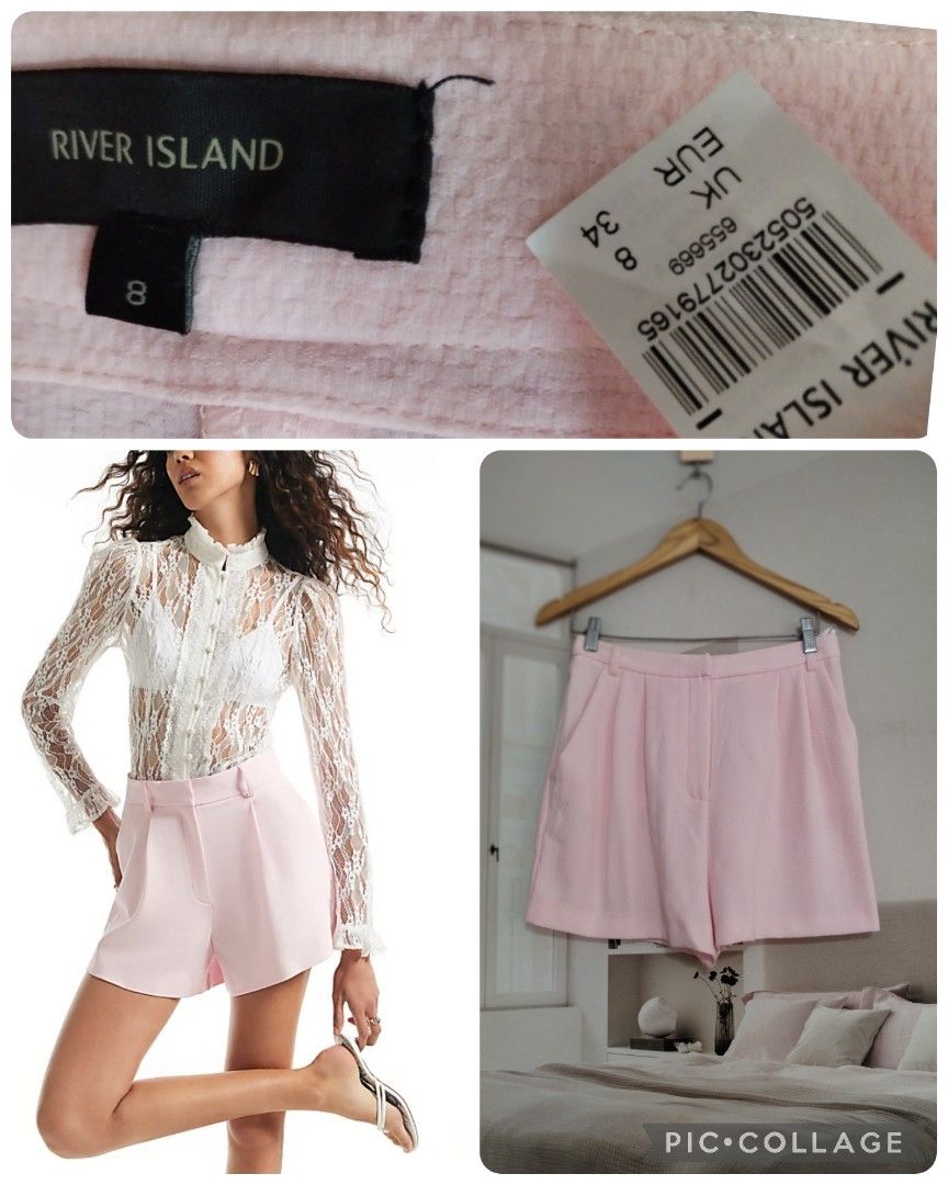 River island pink shorts (Category: Shorts) located in Lucena. Submitted by styleddsc (Listing ID 1468934011, Image 1). Description: Small on tag fits medium Fits 28-29"waistline.