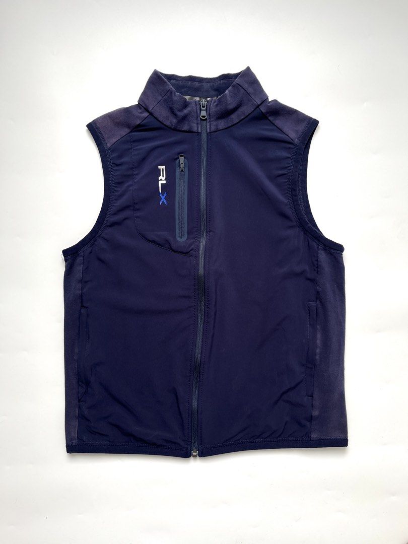 RLX Ralph Lauren Tech Full-Zip Golf Vest (Category: Activewear) located in Manila. Submitted by matticoolz (Listing ID 1468962233, Image 1). Description: RLX Ralph Lauren Tech Full-Zip Golf Vest Perfect for jogging/running Price is negotiable, just dm ————— LENGTH: 23 WIDTH: 18 ————— Brand: Ralph Lauren Size: Small - Medium Condition: Good (No pin holes, Minimal sunfades, All zipper completely functioning, no crackprints) Features: Smooth Zipper,